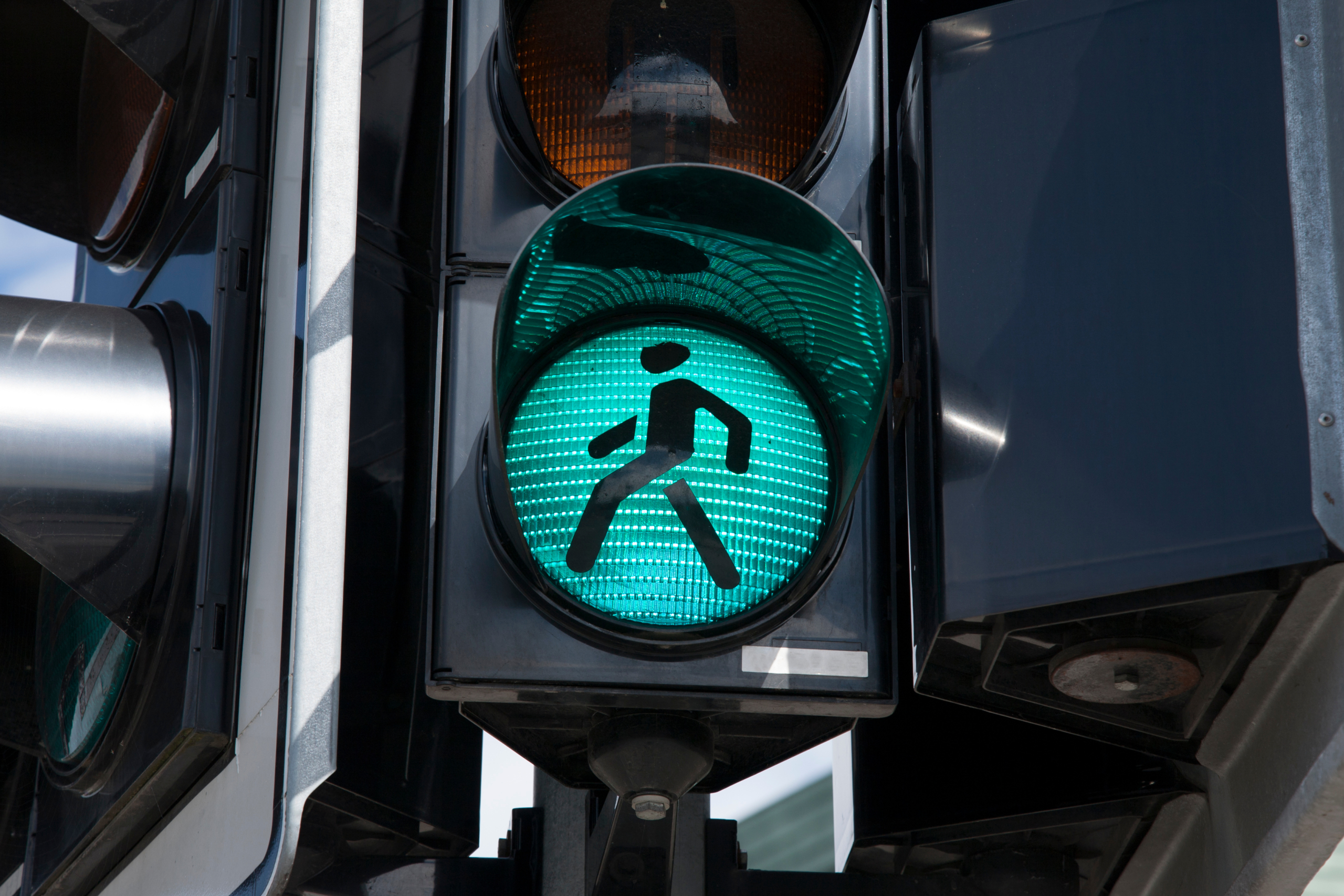 Green Pedestrian Traffic Light Sign